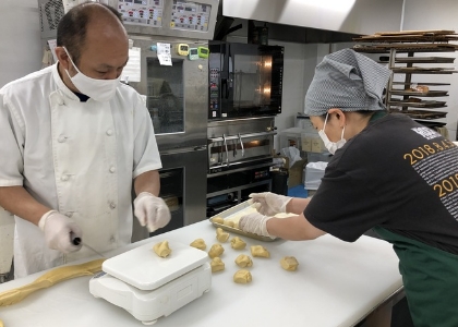 日々のパン作りのようす